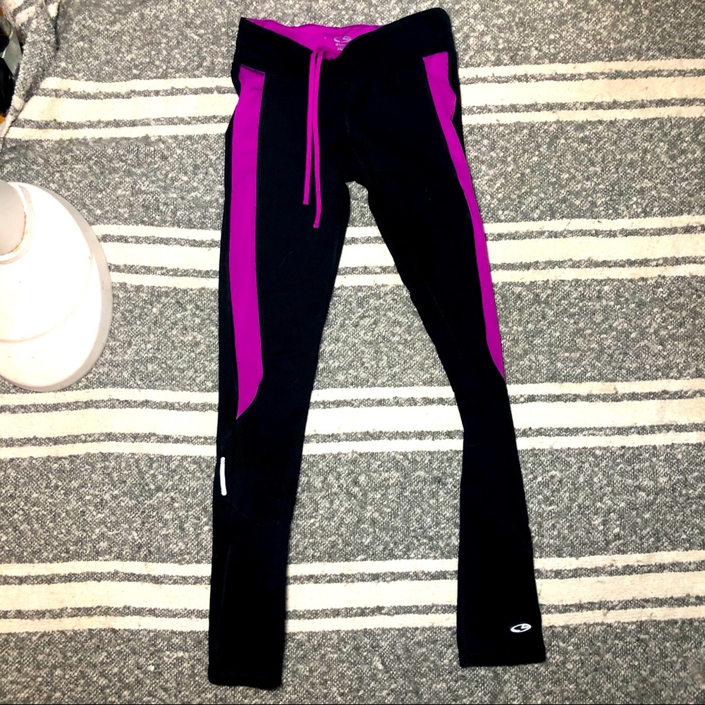 Black and Pink Leggings - XS